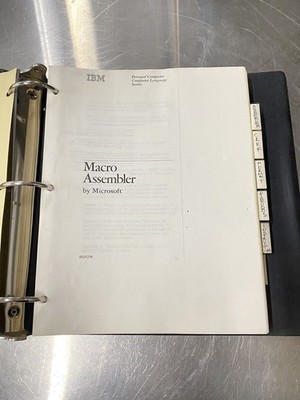 IBM Microsoft Macro Assembler - Users Guide / Instructions Manual