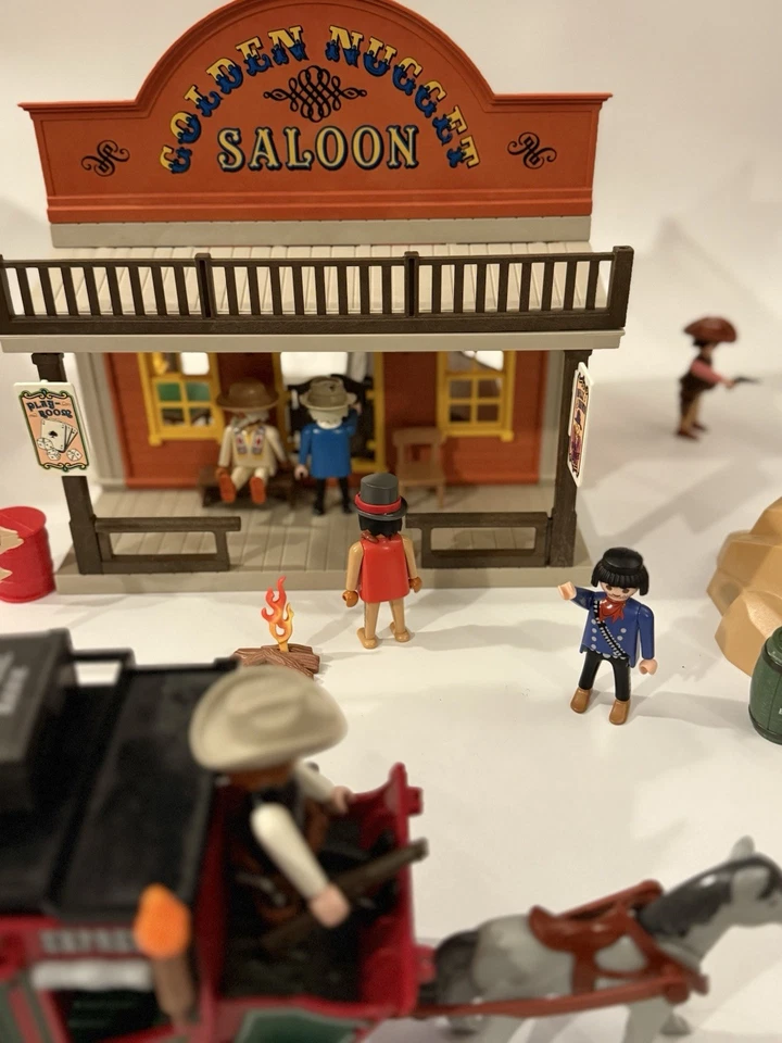 Huge Western Playmobil Lot W/ Multiple Sets Including Saloon, Sheriff, &Carriage - Image 3 of 4