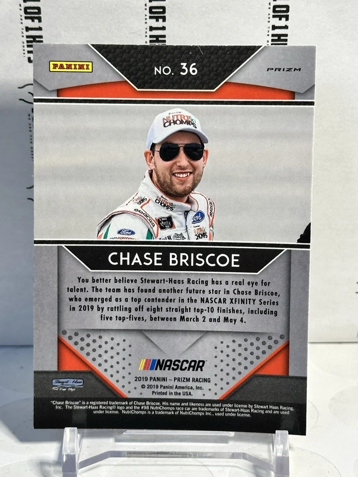 2019 Panini Prizm Racing NASCAR Camo Prizm Parallel #36 Chase Briscoe RC SP - Image 2 of 2