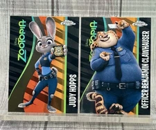 2025 Topps Chrome Disney Zootopia Icons #ZI-1 Judy Hopps & ZI-3 Officer Benjamin