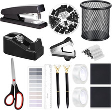 Office Supplies,Desk Accessories, Stapler and Tape Dispenser Set for Women with
