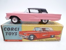 VINTAGE CORGI TOYS 214M FORD THUNDERBIRD MECHANICAL IN ORIGINAL BOX 1959