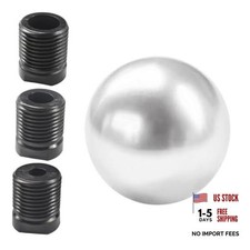 Car Round Ball Gear Shift Knob, Aluminum Alloy Gear Shift Stick Head for Silver