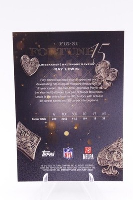 Ray Lewis 2025 Topps Chrome Fortune 15 #F15-31 - Baltimore Ravens