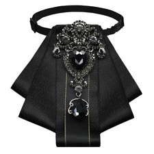 LJBFNN Bow Ties for Men Women, Pre-tied Bow Tie Crystal Rhinestone Bowties Me...