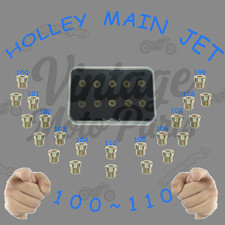 Fits For Holley Carb Main Jets Assortment Kit 2 Each 22 Pack 100-110 14-32-us