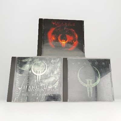 Quake II Game Lot (PC, 1996) w/ 2 Mission Packs Ground Zero & The Reckoning