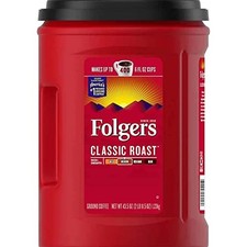 Folgers Classic Medium Roast Ground Coffee 1.23 kg Makes up to 400 Cups 27.63 per kilo