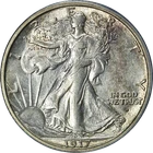 1917-S Obverse Walking Liberty Half PCGS AU58 Key Date Great Eye Appeal