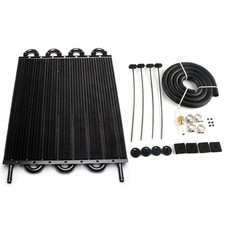 Tube and Fin Transmission Cooler Universal 5/16" Oil Cooler Kit 8 Pass
