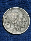 1913 Buffalo Nickel, Type 1, Sharp Details, Full Horn, Forked Tail, TONING!