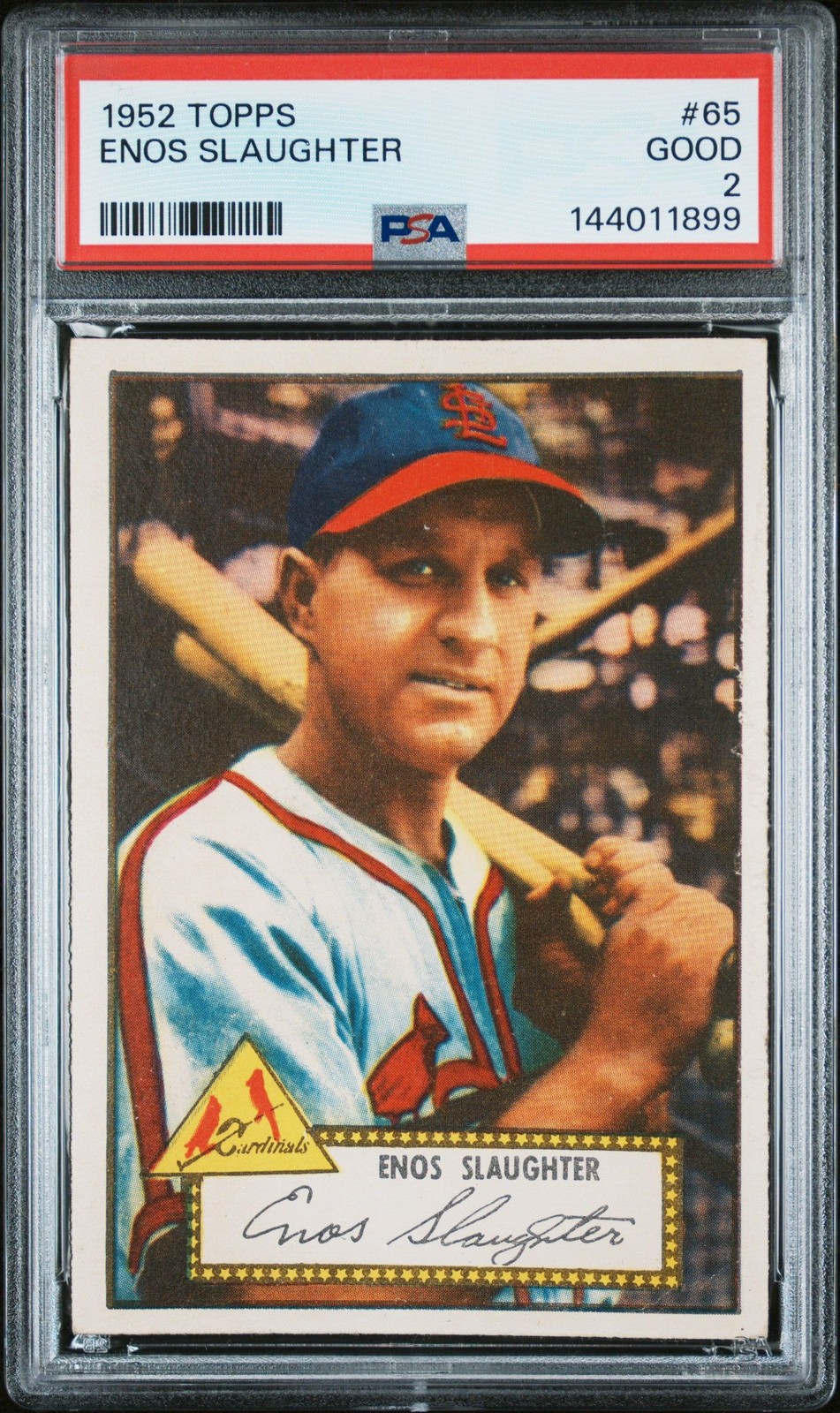 Enos Slaughter 1952 Topps PSA 2 #65 St. Louis Cardinals
