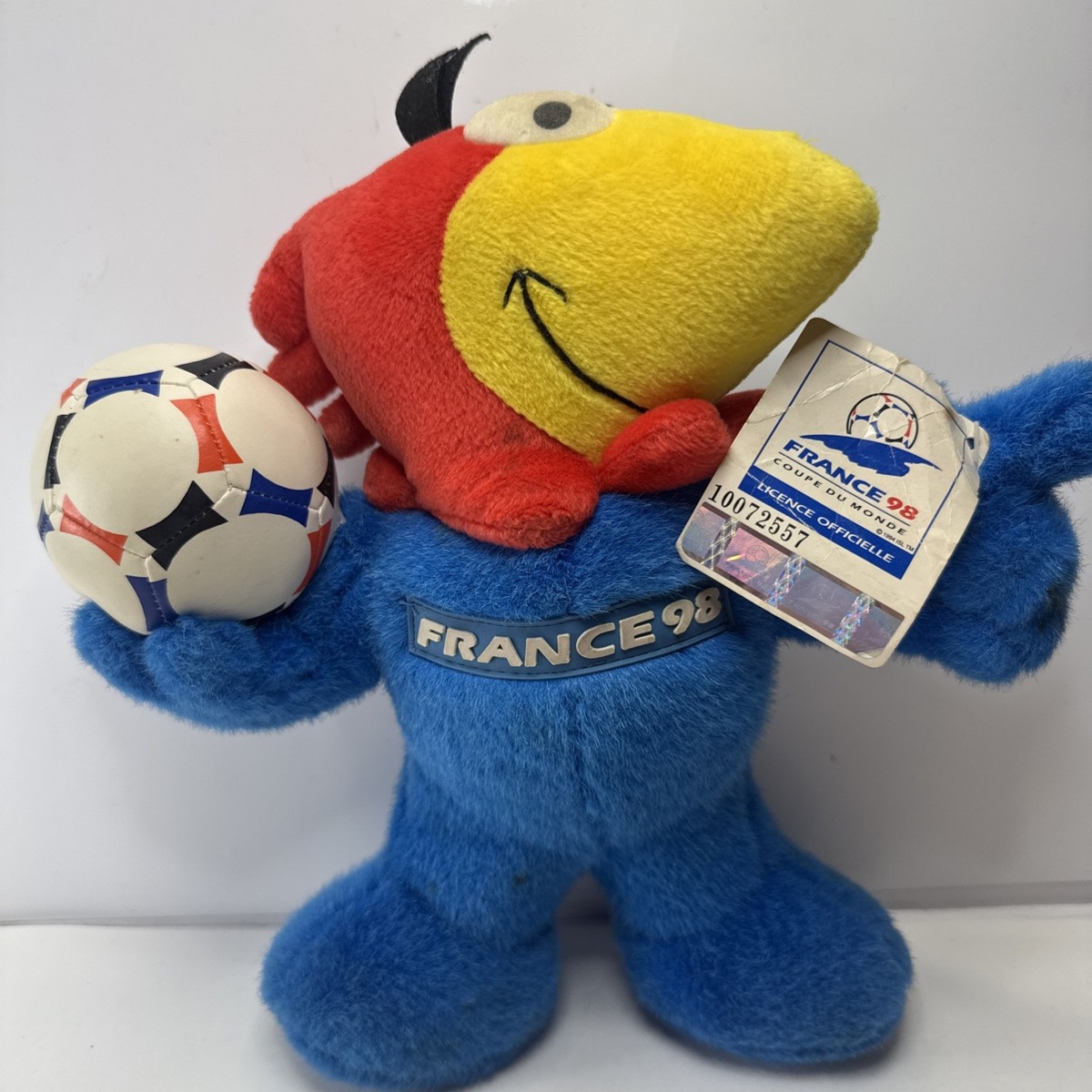 フランス98 マスコット ぬいぐるみ Vintage Footix France 98 World Cup Mascot Plush NWT Official FIFA