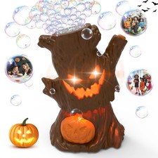 Halloween Bubble Machine, Haunted Stump Blower, USB Medium, Brown
