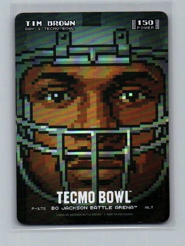 Bo Jackson Battle Arena Tecmo Bowl Tim Brown Day 1 Alt Pixel Art Promo Card