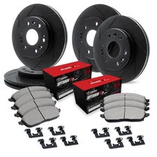 For Chevy Trailblazer 06-08 Slotted Front & Rear Brake Kit w 5000 Pads