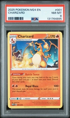 2025 POKEMON M24 EN-MCDONALD'S COLLECTION #001 CHARIZARD PSA 8