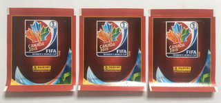 Panini Women's Canada World Cup 2015 Football Sticker Packets x3 (SEALED)