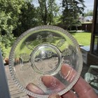 Vintage cut pressed glass Leaf Pattern trinket candy dish — photo 4