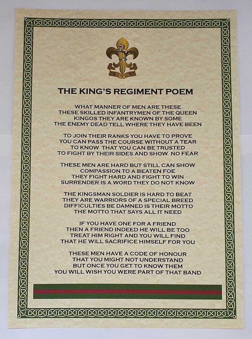 King's Regiment Poem