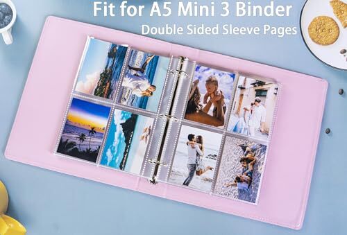 20 Pack 160 Pockets 2.5x3.5 Trading Card Sleeves,A5 Binder 4 Pocket Card Sleeves,Double-Sided 4 Pocket 6.1x7.6 Page Protector,Ultra-Clear Game Card