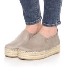 118 Sam Edelman Carrin Suede Espadrille Slip-On Shoes, Oatmeal 7.5 may fits 8