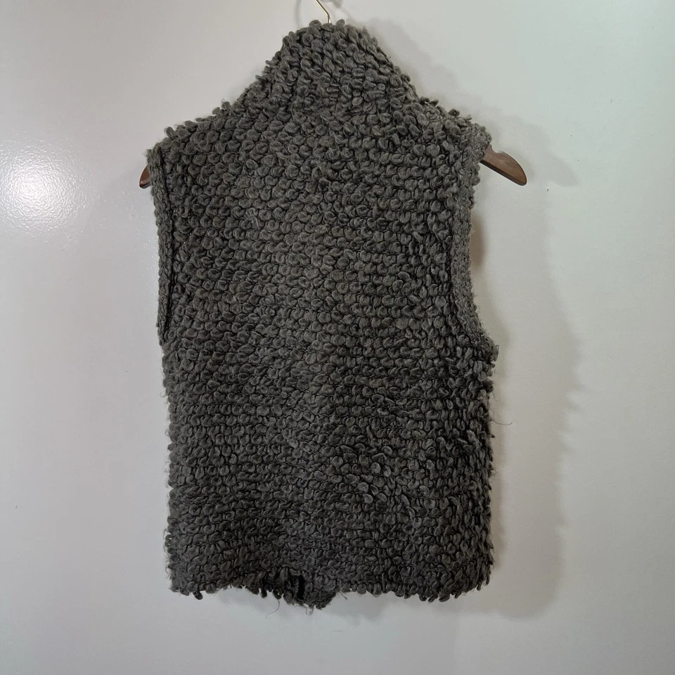 Chaleco IRO para mujer Catleen talla M 36 gris grueso oso de peluche a presión lujoso mafia esposa Foto 2 de 4