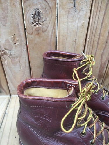Chippewa Brown Mens Moc toe leather worker boots size US 9.5 EE UK 8.5 - 第 7/21 張圖片