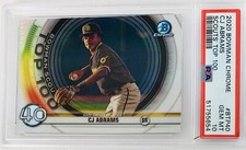 2020 Bowman Chrome CJ Abrams Scout’s Top 100 PSA 10 Gem 💎 Padres Top Prospect