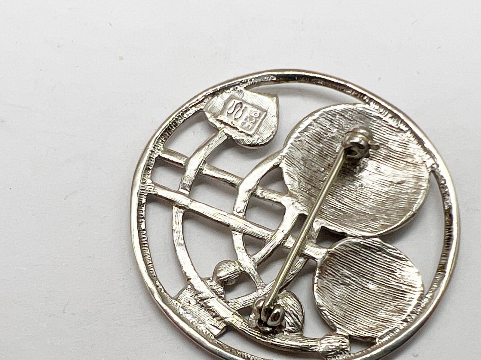 VINTAGE SOLID STERLING SILVER CROWN FISH ENAMEL S… - image 4