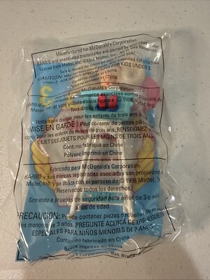 Mattel Barbie Kelly Doll McDonald's Toy Eatin Fun High Chair 4'' 1998 Happy Meal