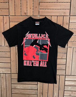 Metallica Kill 'Em All Vintage Black T-Shirt Tee Size Small