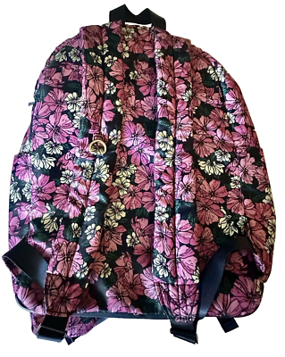 Steve Madden Medium Size Backpack Vibrant Pink Purple Floral  display picture 3