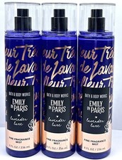 NEW 3/PCS BATH BODY WORKS EMILY IN PARIS LAVENDER LUXE FRAGRANCE MIST 8 FL OZ