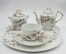 Charles Field Haviland Solitaire Tea Set - Pink Flowers - Schleiger 373