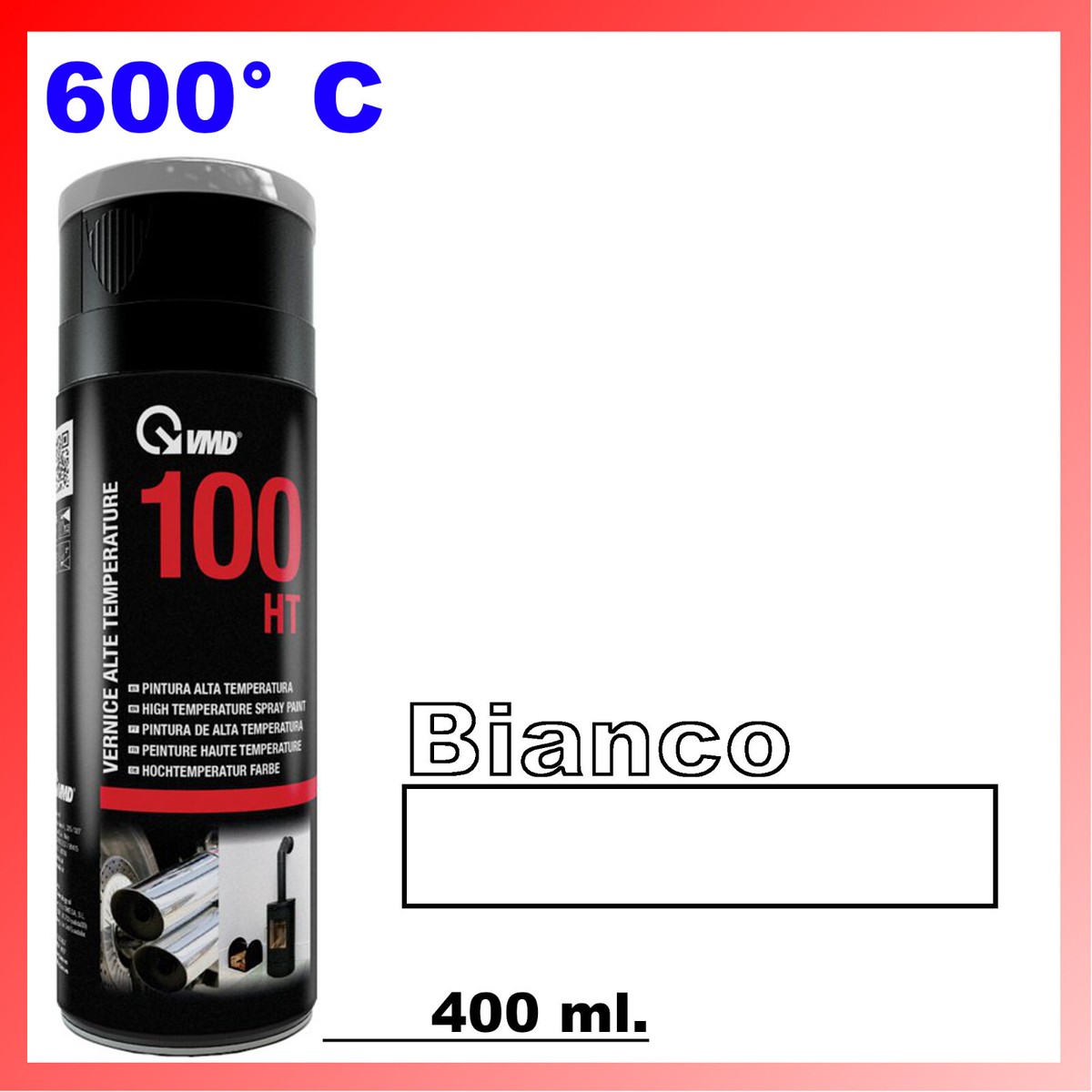 Credence VERNICE TRASPARENTE SPRAY ALTA M TEMPERATURA 800 ° C 400ml - Foto 4