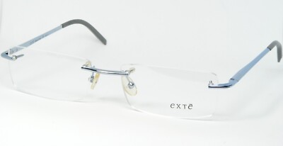EXTE EX 165 01 SHINY SILVER-BLUE EYEGLASSES GLASSES EX16501 54-17-135mm Italy