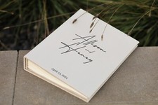 Personalised wedding photo album, guest book with pockets for Instax photos