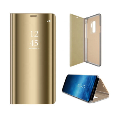 HUAWEI P40 LITE E - Mirror Etui Cover Case Tasche Hülle Handy CLEAR VIEW GOLD