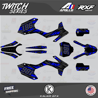Graphics Kit for Apollo RXF Freeride 150 190 Twitch Series - Blue | eBay