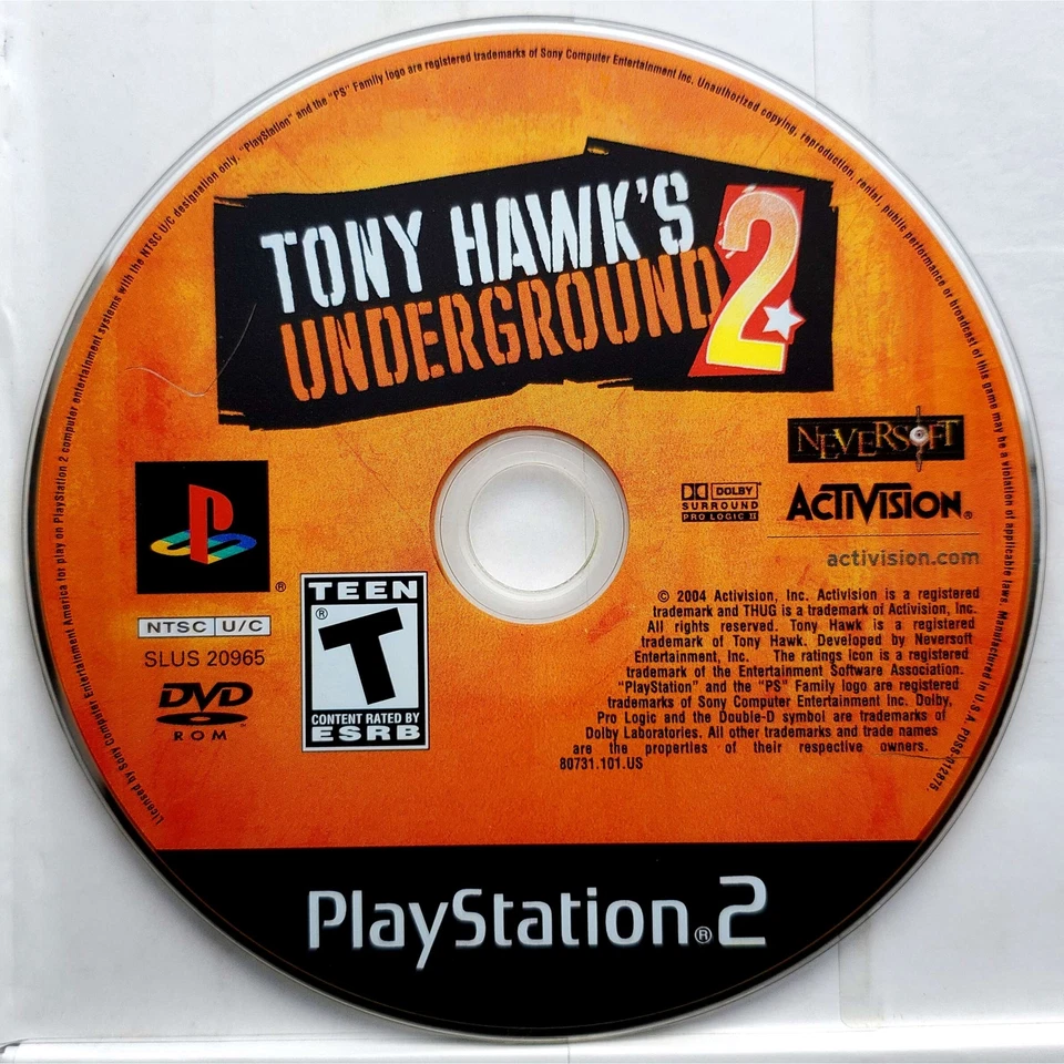 Tony Hawk Underground 2 - Sony Playstation 2 PS2 Pristine Tested Authentic - Image 3 of 4