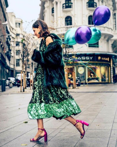 Zara Paillettes Maxi Vestito Verde Lungo Sequinned Vestito Taglia Xs S M |  eBay
