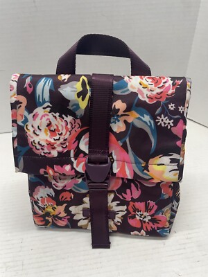 VERA BRADLEY Lighten Up Lunch Tote Durable Water Repellent Insulated Purple EUC