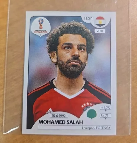 2018 Panini Fifa World Cup Russia Stickers - EGY Mohamed Salah #78 - Black back