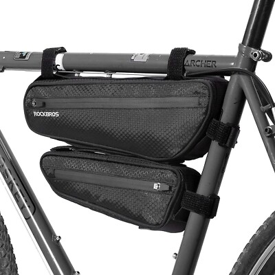 ROCKBROS Fahrrad Rahmentasche 2 in 1 Abnehmbare Satteltasche Wasserdichte Tasche