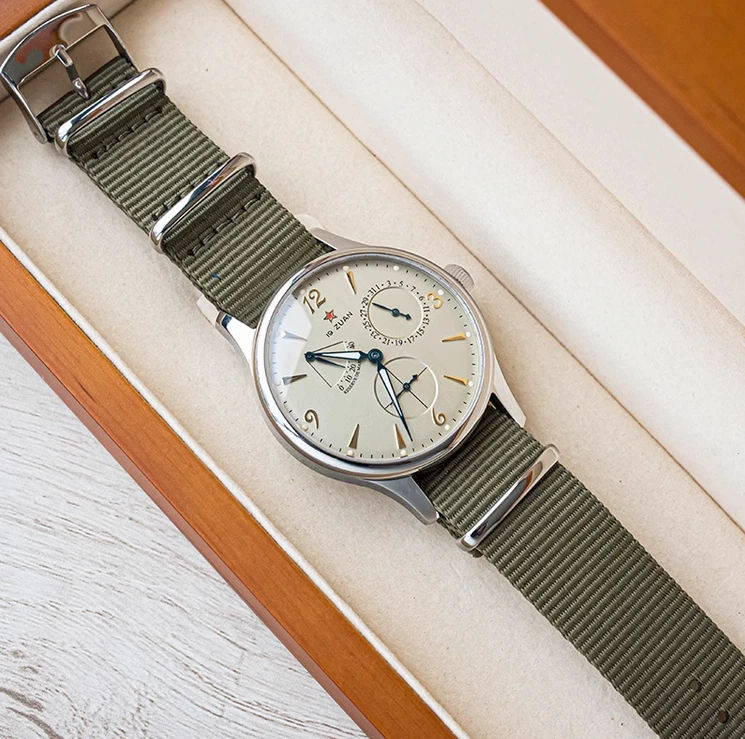 40mm Classic SEAGULL 1963 Sapphire Luminous Mechanical Watch Champagne Dial New - Image 4 of 4