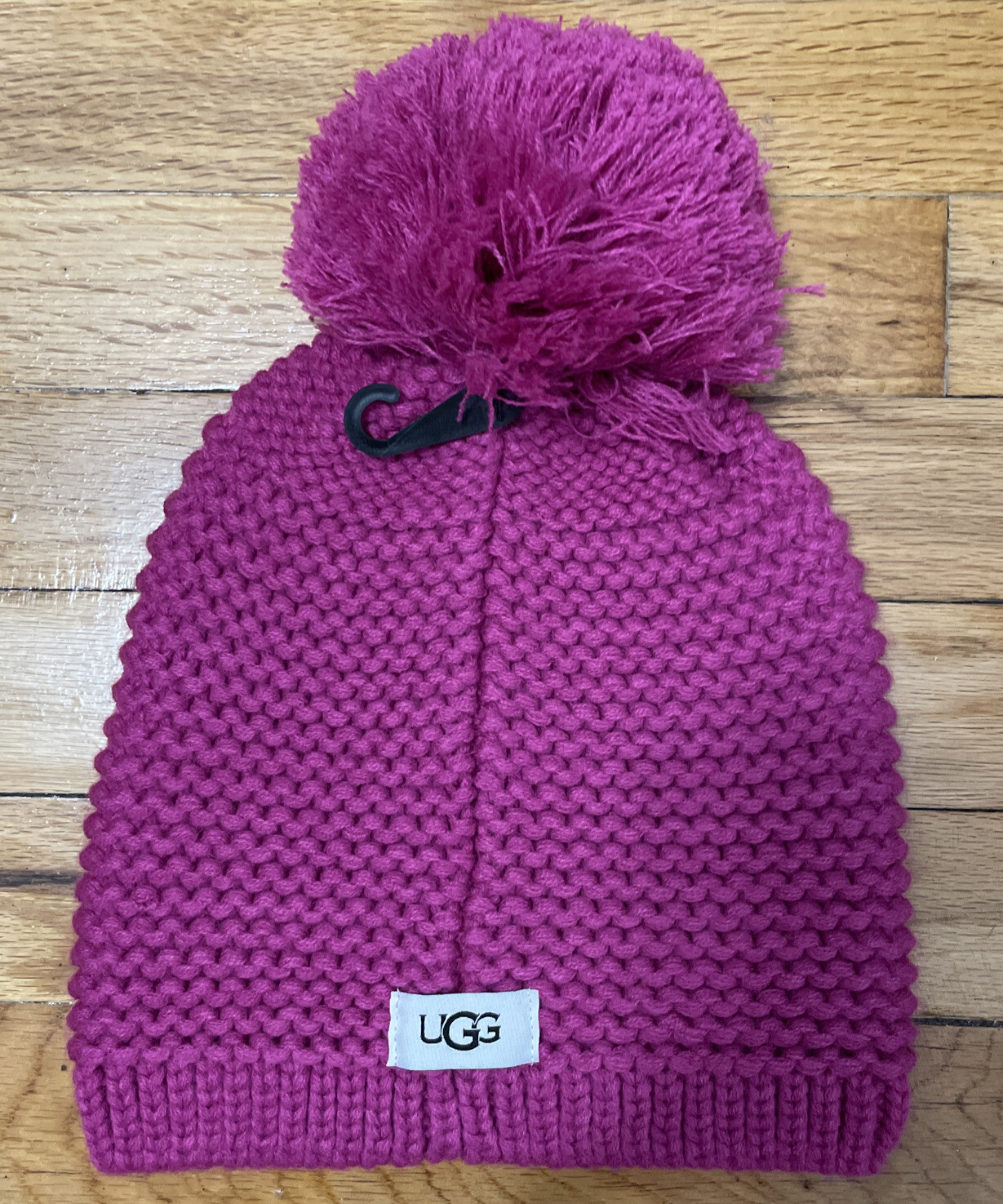 UGG Women's Chunky Knit Pom Beanie Winter Fuchsia Pink Hat O/S 191459101193  | eBay