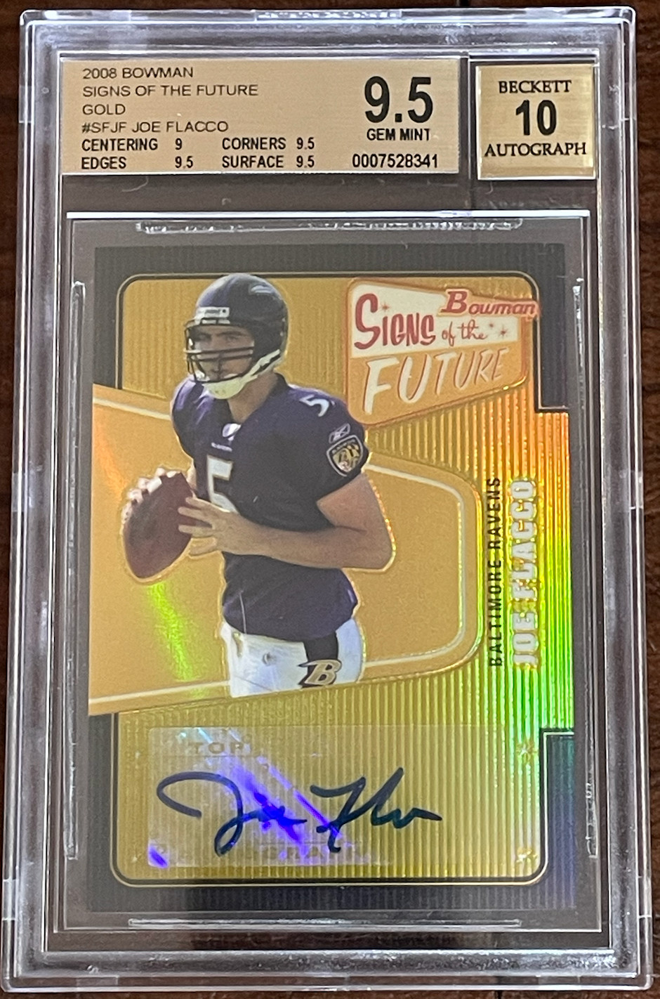 Joe Flacco Bowman Signs of the Future #SFJF Gold