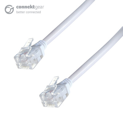 10m ADSL Broadband High Speed Modem Kabel RJ11 Stecker Zu