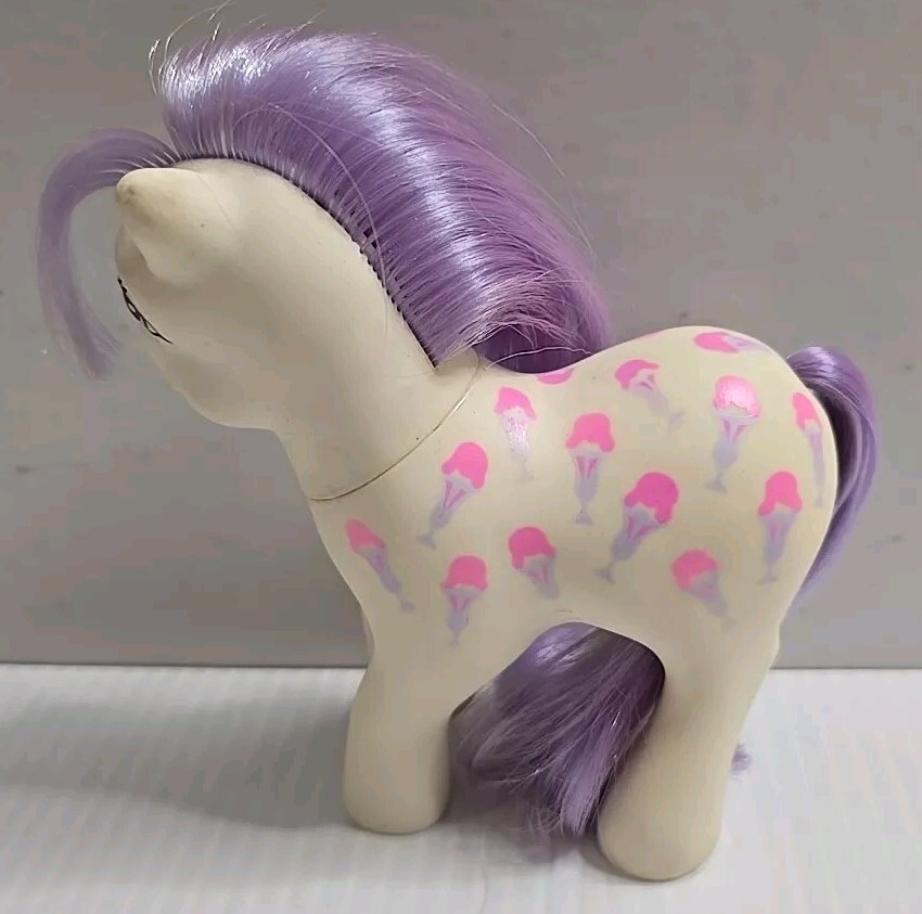 Vintage 1987 G1 My Little Pony Terra Playset Ponies "SCOOPS"?con cappello Hong Kong